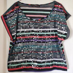 Almost Famous, Sequin and Striped T-Shirt